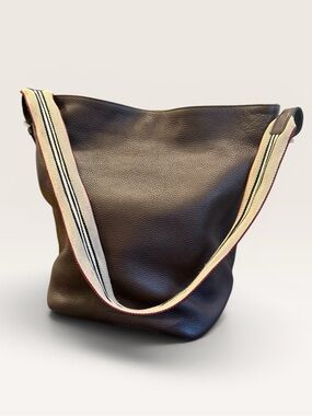 Burberry Authentic Bucket Bag in Dark Brown Leather Bucket Bag 🤎